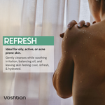 REFRESH Freeze-Dried Body Wash skin hydration and revitalization benefits