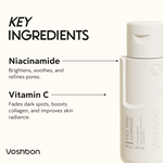 luminous freeze-dried facial cleanser key ingredients brightening skincare formula