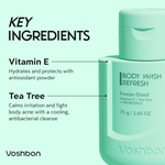 REFRESH Freeze-Dried Body Wash natural ingredients and probiotics