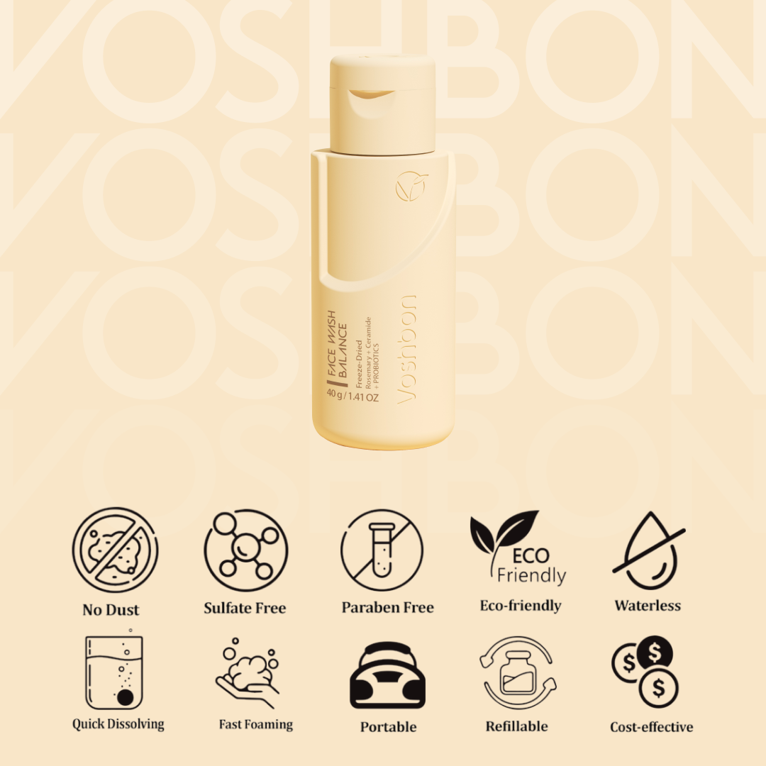 facial cleanser certification icons cruelty free gentle skincare information